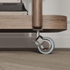 MS Beschläge High-quality furniture transport castor, floor-friendly, grey castor, chrome