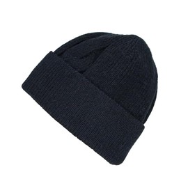 WITHMOONS Ribbed Knit Beanie Hat Classic Plain Warm Acrylic Winter Ski Cap YZ50262 (Black)