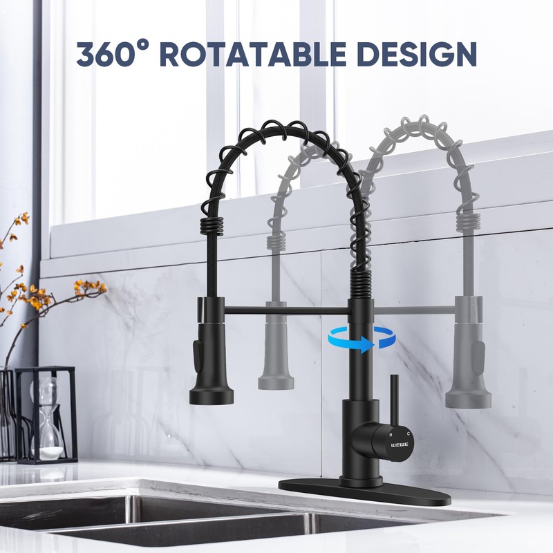 Kitchen Faucets with Pull Down Sprayer Commercial Industrial Stainless Steel