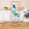 Household Essentials Bamboo Adjustable Folding Clothes Drying Rack, Upscale Laundry