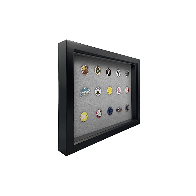 Golf Ball Marker Shadowbox Display | Holds Flat or Pegged
