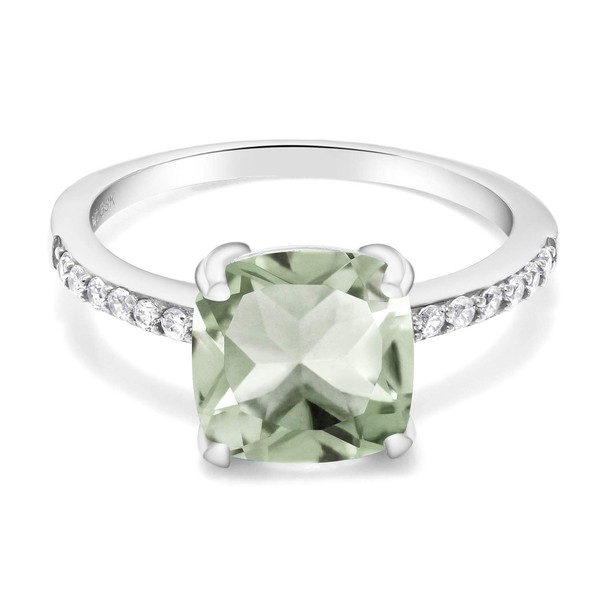 Gem Stone King 925 Sterling Silver 8MM Cushion Cut Gemstone