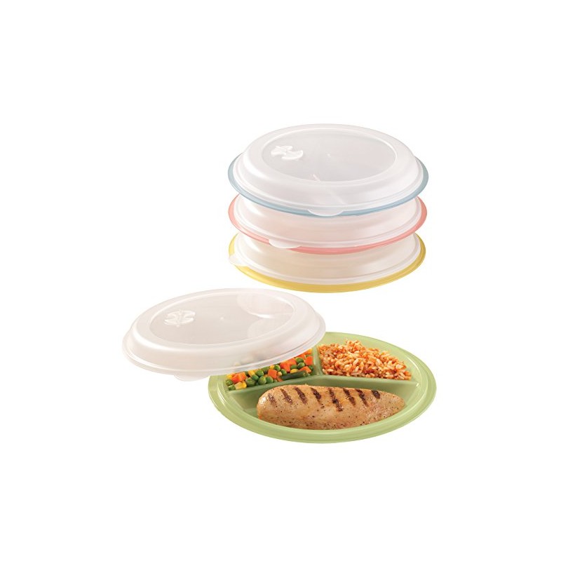 Miles Kimball Divided Plates And Food Storage Containers - Set
