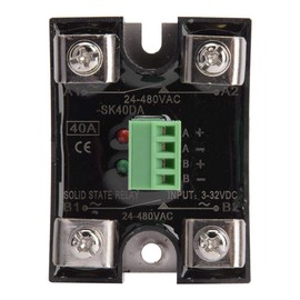 Channel DC Control Channel AC Solid State Relay 24-480VAC Single Phase DC-AC SSR Relay Module(40A(BERM-SK40DA))