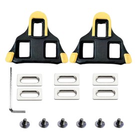 Premium SPD Cleats for Cycling Shoes - Compatible with Shimano SPD-SL, Anti-Slip, Durable High-Performance Pedal Cleats for Road & Indoor Cycling, Yellow/Red/Blue