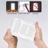 White Marble Triple Gang Rocker Decorative Light Switch Cover, 3-Gang