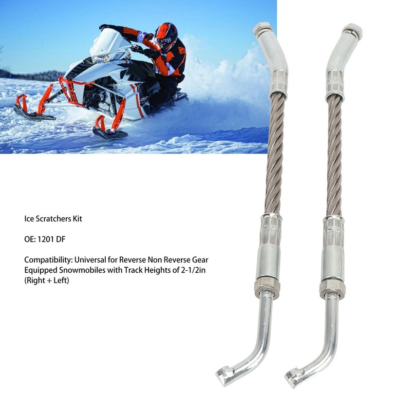 2PCS Ice Scratchers Kit 1201 DF Universal Snowmobile Ice Scrapers
