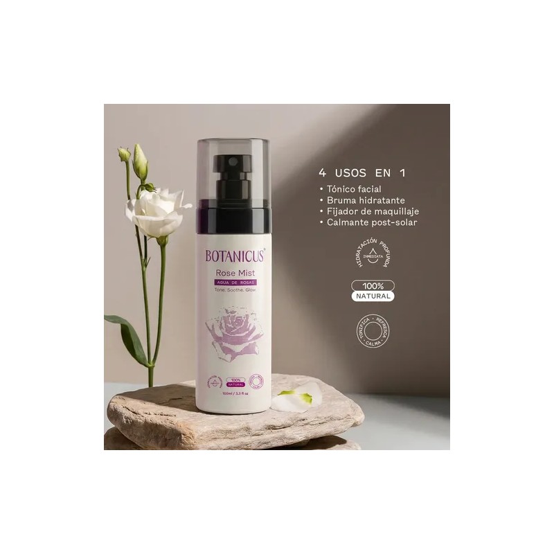 Botanicus Agua De Rosas Tónico Facial Con Ácido Hialurónico