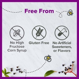 Zarbee's Naturals Black Elderberry Immune Support* Highly Concentrated Syrup with Real Elderberry, Vitamin C, & Zinc, 8 oz Bottle