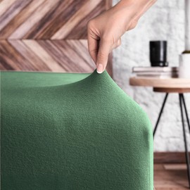 Wolkenfeld Fitted Sheet 140 x 200 cm to 160 x 200 cm - 100% Cotton - Super Soft Jersey Fitted Sheet for Mattress, Box Spring Bed or Topper - 5 to 20 cm Mattress Height, Forest Green