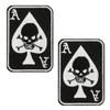 2 Pieces Death Card of Black ACE Skull Funny Tactical