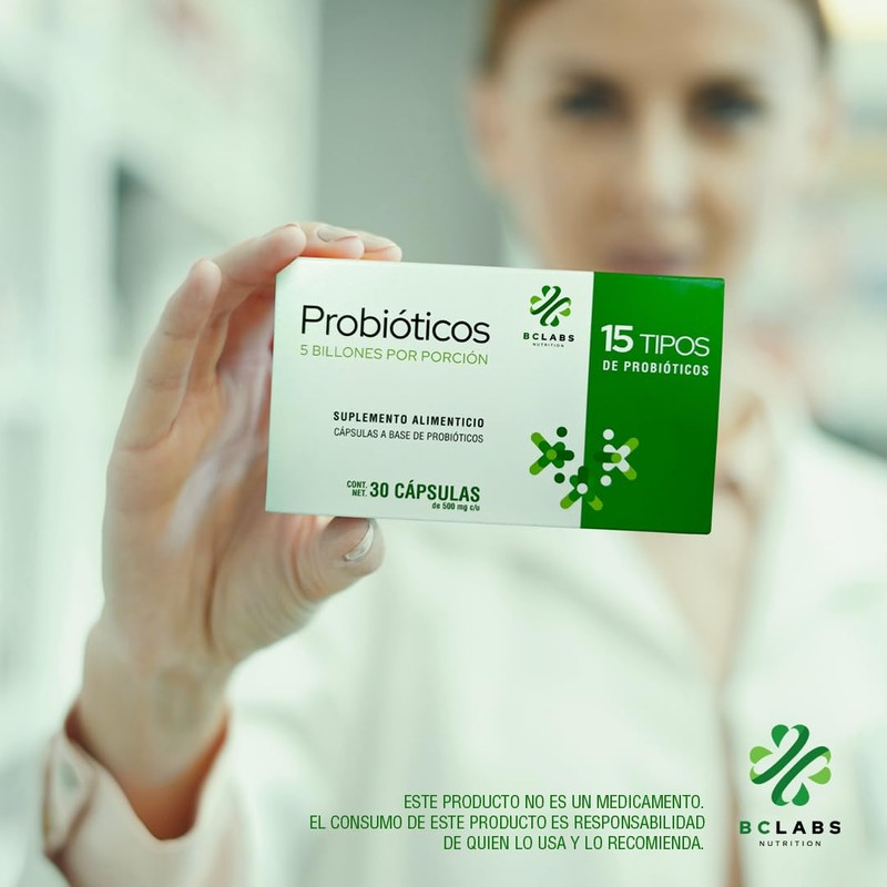 BC Labs, Probióticos, 5 billones por porción, 15 tipos diferentes