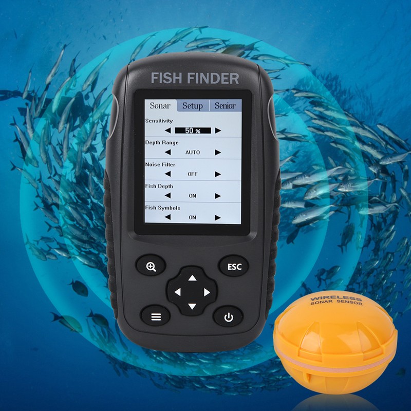 Plastic Charging Lattice Fish Finder Lightweight High Definition Screen Sensor