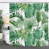 GCIREC Tropical Leaf Shower Curtain, Summer Green Palms Banana Leaf