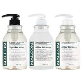 Malcolm Original Real Moringa Shampoo 520ml + Treatment 520ml + Body Wash 520ml, 1 set / 말콤 오리지널 리얼 모링가 샴푸 520ml + 트리트먼트 520ml + 바디워시 520ml, 1세트