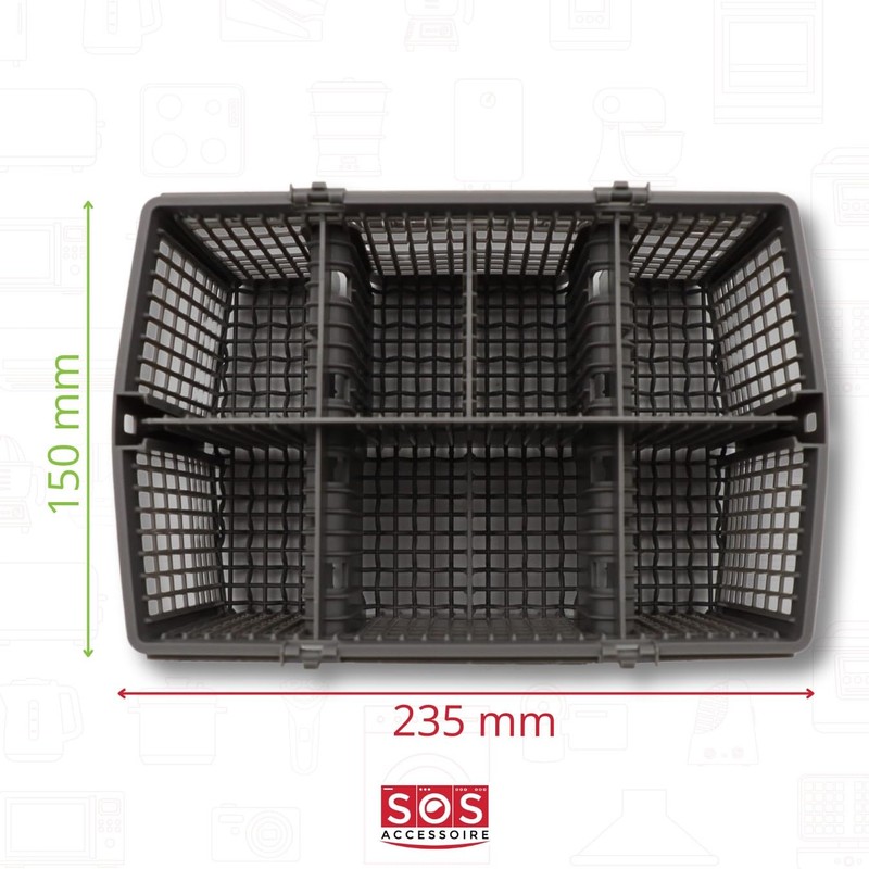 SOS Accessoire Besteckkorb 23 x 15 x 12/21 cm für