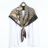 YOUR SMILE Silk Feeling Scarf Women's Fashion Pattern & Solid