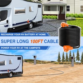 Nilight 30 Amp 100FT RV Extension Cord 125V Heavy Duty 10 Gauge Pure Copper STW Wire UL ETL Listed 3 Prong TT-30P TT-30R 30F/30M Weatherproof Cord Suit for RV Camper Caravan Trailer