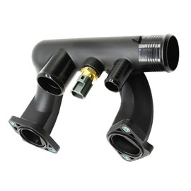 Jecoupoon Engine Coolant Outlet Pipe Thermostat Cover Outlet Pipe with Sensor Compatible with XJR XJ8 XK8 XK8 Vanden Plas 4.0L 1997-2003 AJ85885 LNA1600AA
