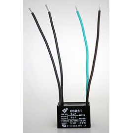 CEILING FAN CAPACITOR CBB61 5uf+5uf 4 WIRE