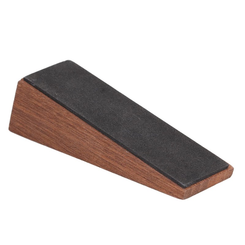 Door Stoppers 4 Pcs Dark Brown Triangle Door Stopper Wooden