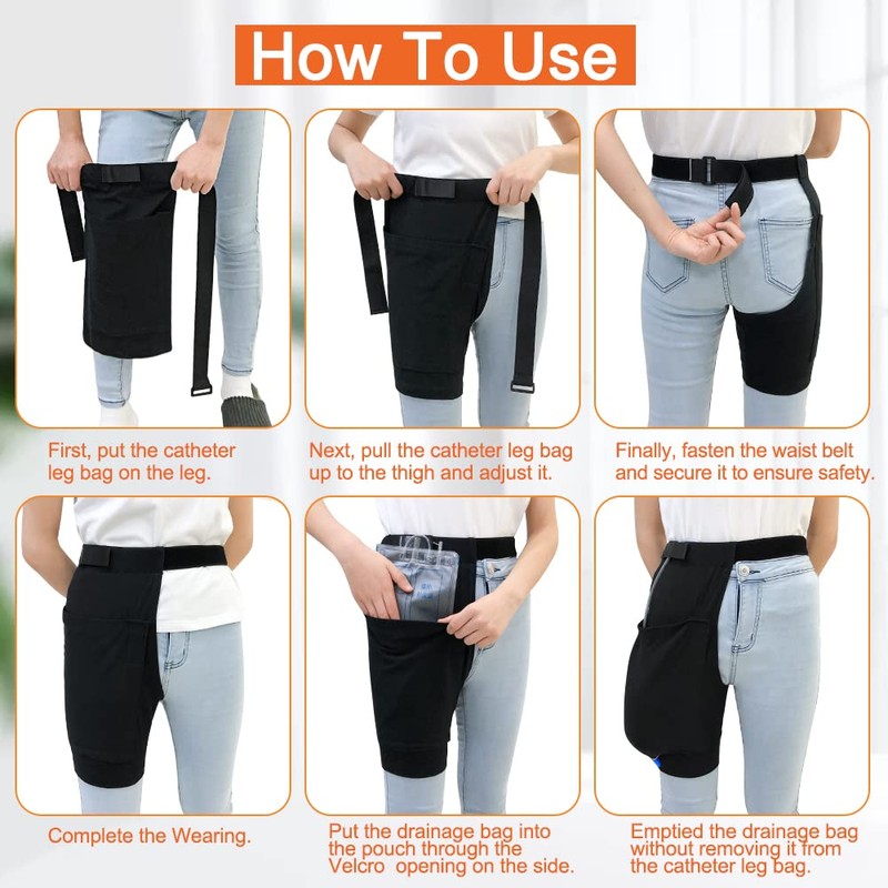 Catheter Bag Holder Urine Leg Bag Covers Foley Catheter Stabilization