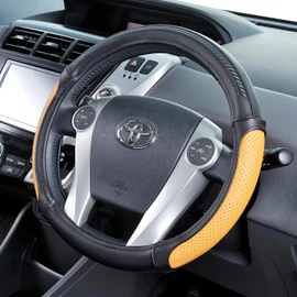 Prius 30 Prius Aqua Wish Steering Wheel Cover, Grace SD Edition, Steering Cover, D Shape, Oval, Heterogeneous, Color: Black, *New Package GHC-SDVBK