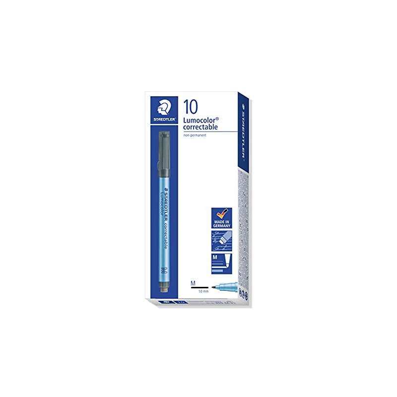 Lumocolor Correctable Pen Medium Point Blue