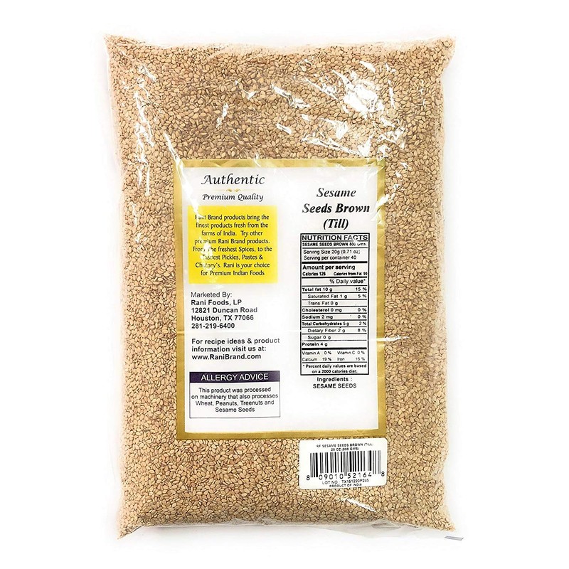 Rani Sesame Seeds Whole Brown, Raw (Till) 28oz (800gm) ~