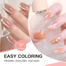 Puntas de uñas cortas cuadradas de cobertura completa - 216 uñas postizas de gel preformadas, 12 tamaños para extensiones francesas acrílicas, para br