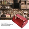 Qiilu Red Iron Powder Spray Metal Bread Box for Kitchen