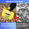 Extra Wide 22-Tines Adjustable Leaf Rake & Leaf Scoops Set,