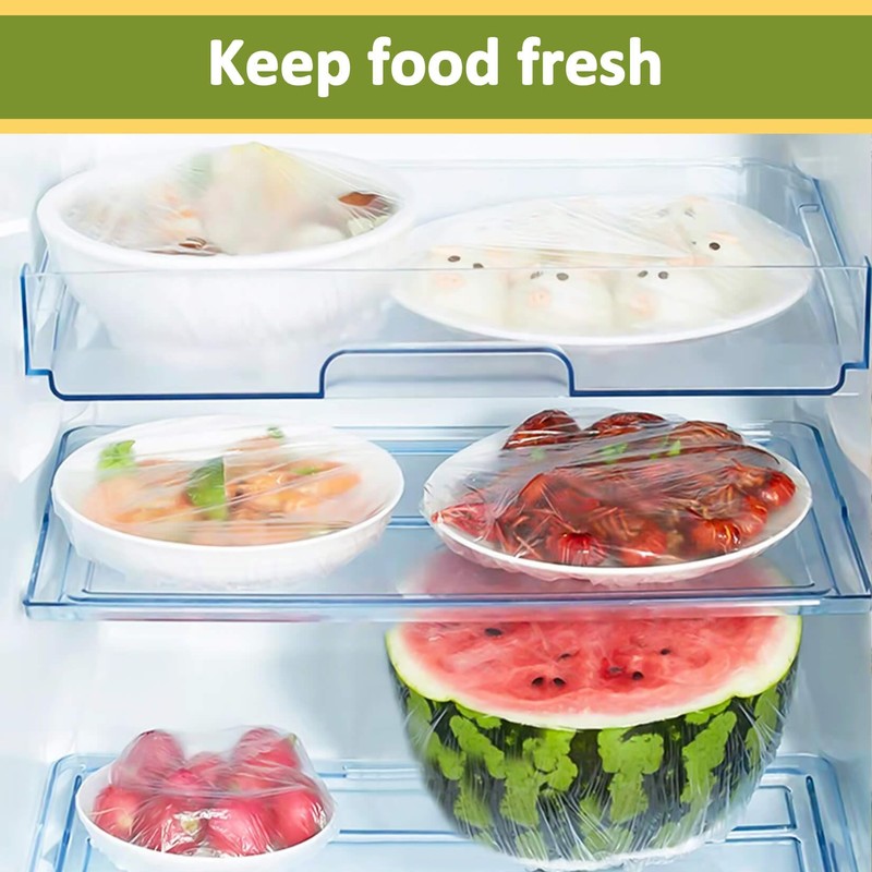 MAQIHAN Reusable Large 200PCS Bowl Covers, Plastic, Round, Cookware-Lids