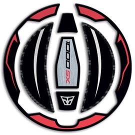 Resin Bike Motorcycle 3D Stickers Compatible with Kawasaki Ninja 1000 SX 2024 Red. Bike Tank Cap Protection from Impact and Scratches. Sticker 3D Resin Gadget Moto