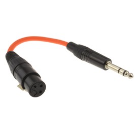 XLR 3-Pin Female to 6.35 mm Stereo Jack Plug Audio Adapter Cable 20 cm