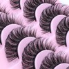 WLLHYF Russian Strip False Lashes Cat Eye Fluffy Wispy Faux