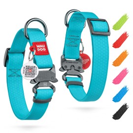 WAUDOG Halsband Hund Wasserfest Verstellbares Hundehalsband Große Hunde/Hundehalsband Mittelgroße Hunde Hundehalsband Kleine Hunde Halsbänder & Welpen Halsband/Metall Verschluss