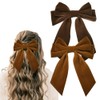 Velvet Bow Hair Clip French Barrette Hair Bows for Women