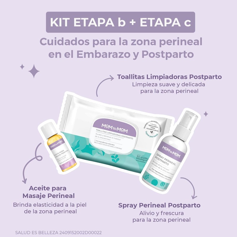 MOM to MOM Kit Cuidado Zona Perineal en el Embarazo