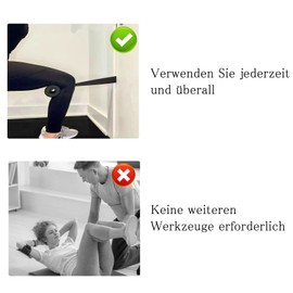 Nordic Hamstring Curl Strap, Portable Tension Strap, Facia Straightener, Gym Accessories, Fascia Straightener, Adjustable Knee Tendon Curl Strap, Abdominal Muscle Training for Gym, Workout, Travel