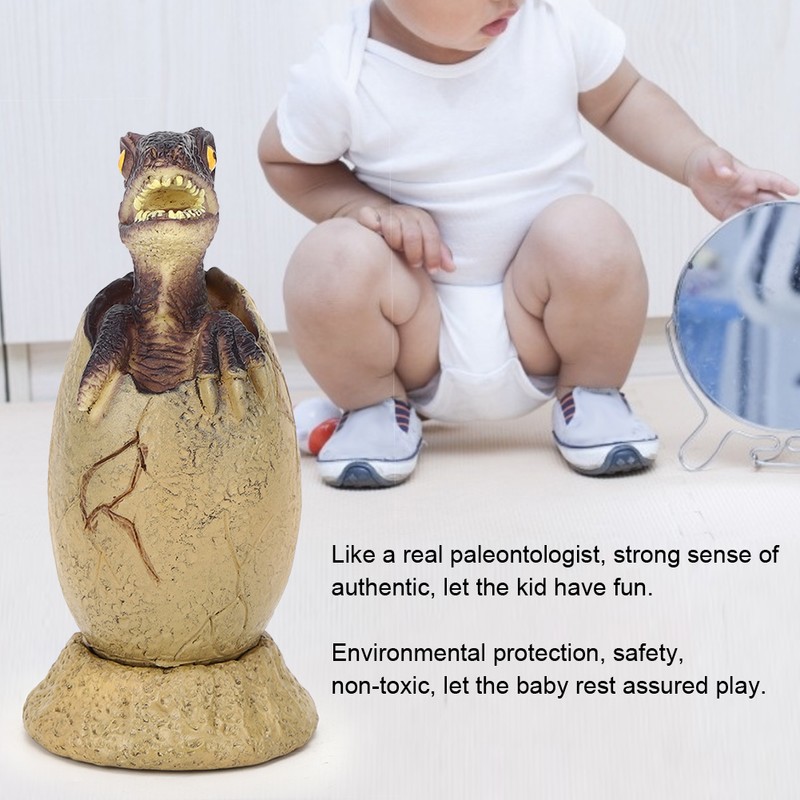3PCS Cute Hatching Growing Dinosaur Eggs Model with Base for