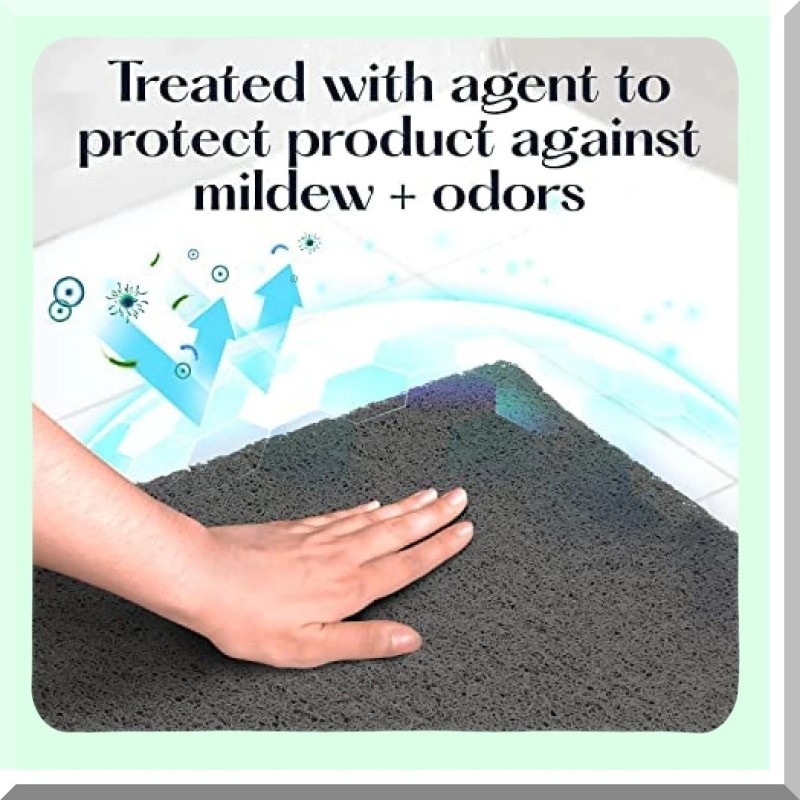 Lunara Nova Slide Guard Bath Mat Non Slip Rubber 23.6