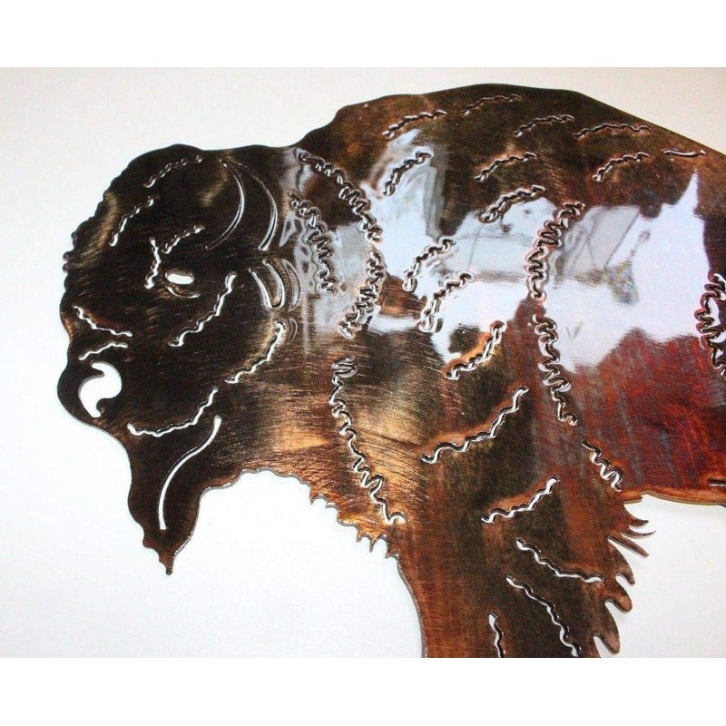 Buffalo Metal Wall Art Decor 18" x 14"