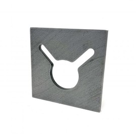 OFFROAD ANONYMOUS Keyhole Double Banjo Eye Plate, Tie Down Hardware, Gray, 5.5 x 5.5 x 0.375 in, 3/8" Thick