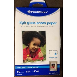 Universal Print Works High Gloss Photo Paper. 60 Sheets 8.5mil 4x6 (Lot Of 2) 120 Total.