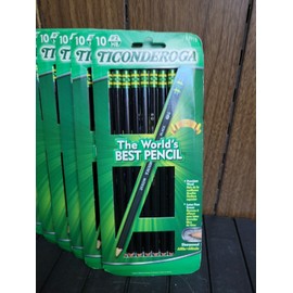 Dixon Ticonderoga Ticonderoga Black Premium Wood Sharpened HB2 Pencils #13915-Lot of 60