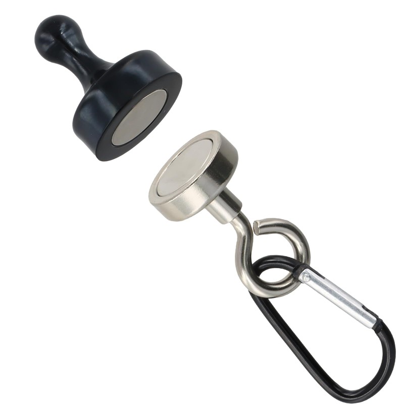 Joyan 4 Pcs Magnetic Hooks, Extra Strong Magnetic Hooks Black,