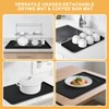 Coffee Mat, 2-in-1 Silicone Bar Mat with Detachable Dish Drying