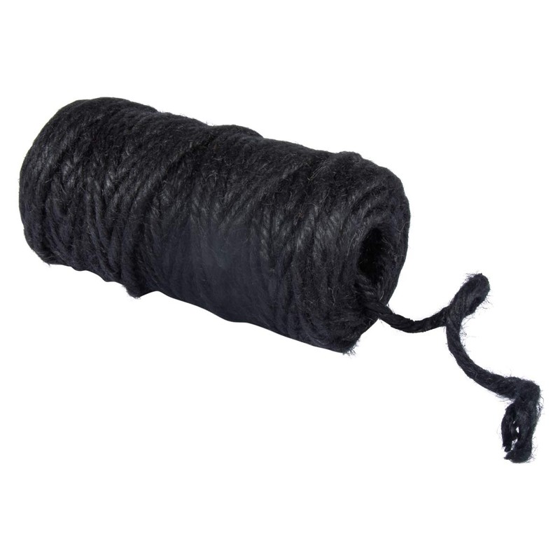 RAYHER Thread, Jute, Black, 6 mm ø. 35 m