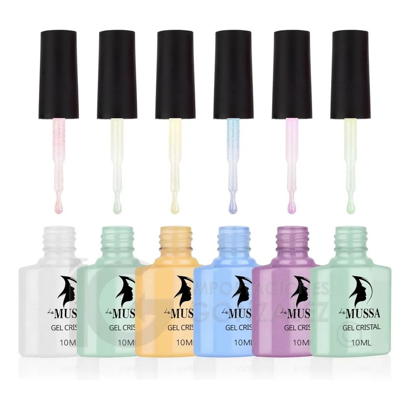 Gama De Gel Mussa Efecto Reflectivo 6 Esmaltes Para Uñas